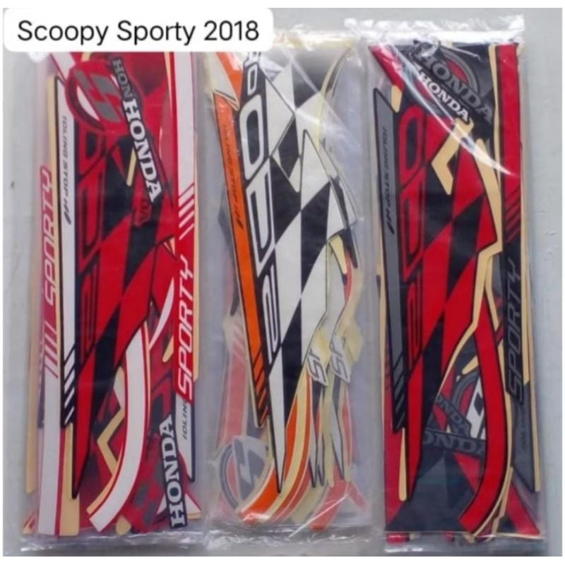 Striping motor / les body motor Honda Scoopy Sporty 2018