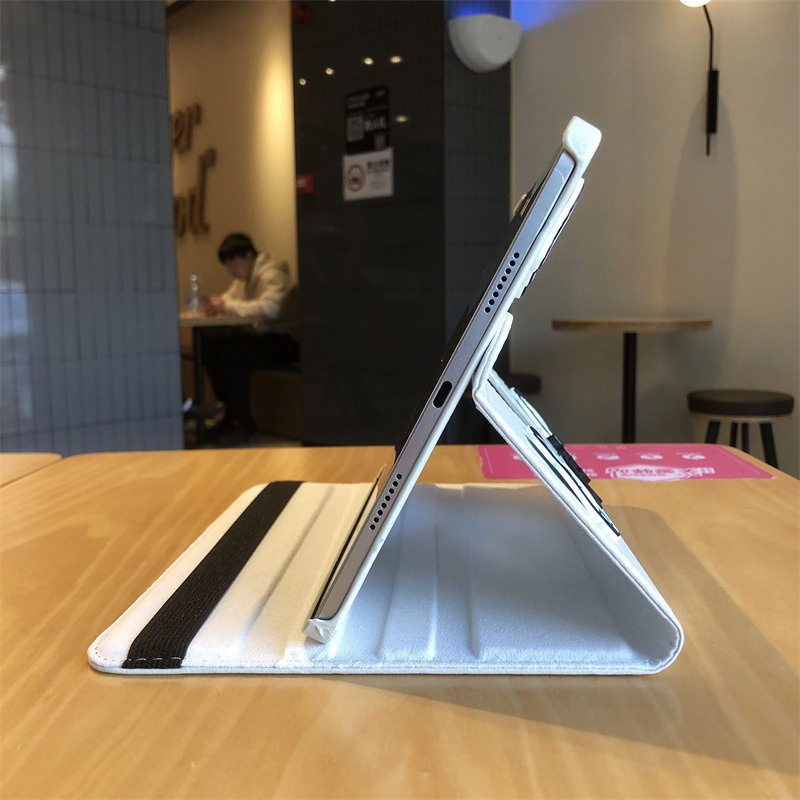 RJ1 Cute 3D Pocha Dog 360 Rotating Stand Leather Flip Tablet Case for iPad Mini 4 5 6 7 iPad Air 2 3