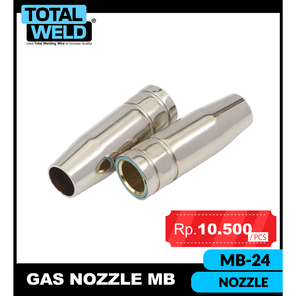 Nozzle MIG torch MB-15 I Nozzle untuk mig torch tipe Connical Nozzle MB-15