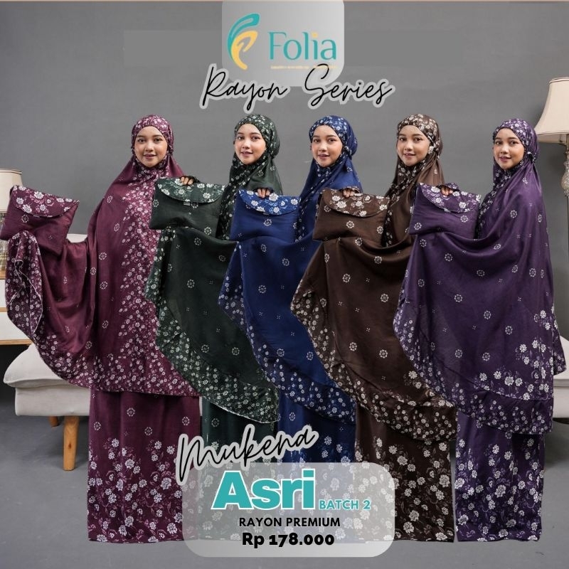 FOLIA MUKENA ASRI - MUKENA RAYON PREMIUM MOTIF BUNGA