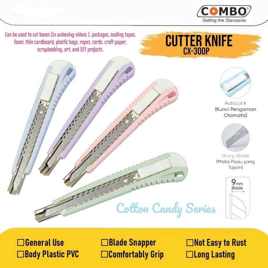 

Cutter CX-300P / Kater A-100 / Pisau Kater / Cutter Pemotong / Cutter Warna Pastel / Kater Kecil