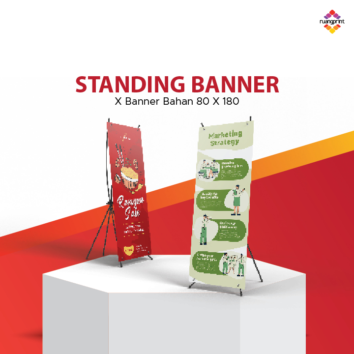 standing banner / x banner 80 x 180 / x banner bahan albatros / cetak  x banner promosi