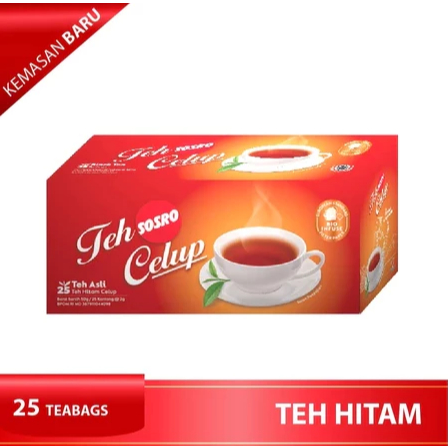 

TEH HITAM CELUP SOSRO isi 25 TEABAGS