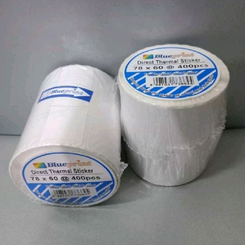 

Label Stiker Direct Thermal BLUEPRINT 78MM x 60MM isi 400pcs