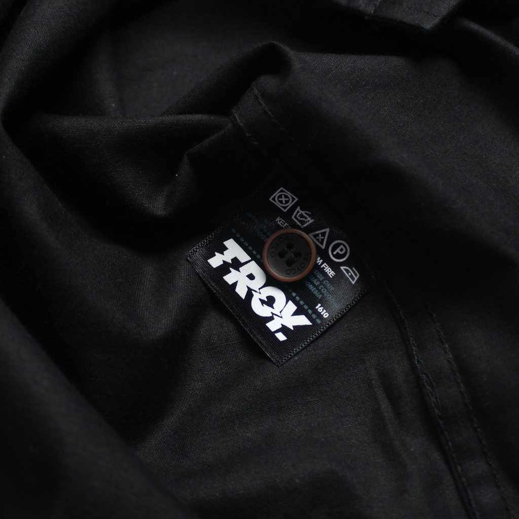 Troy Company Short Shirt Black Capybara Seek - Kemeja Lengan Pendek Pria Hitam KMJ 3071