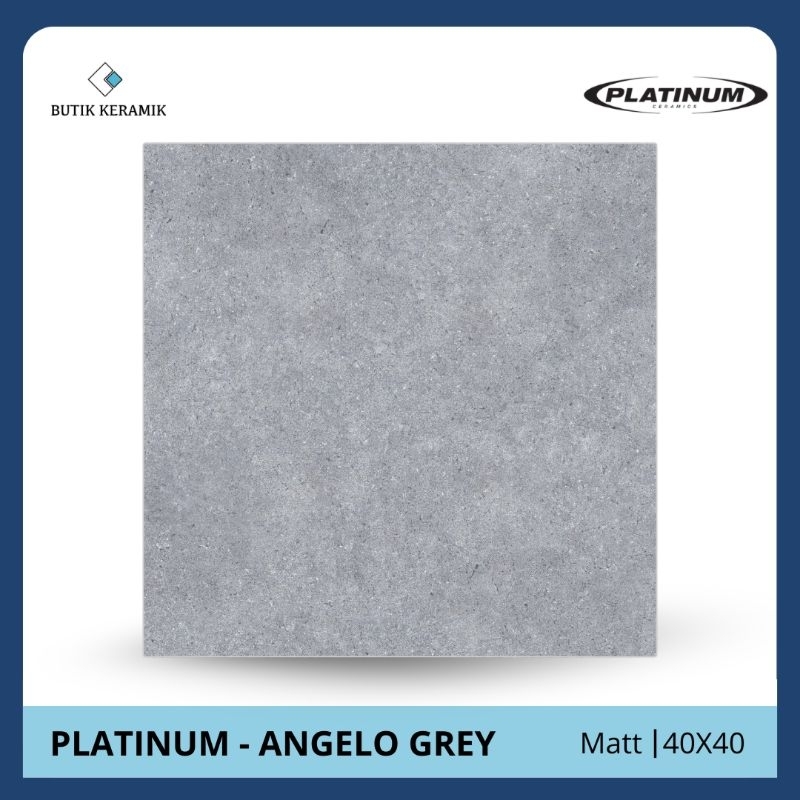 Keramik 40x40 cm | Platinum | Angelo Series | Matt | Grade A-B / KW 1-2 | Keramik Lantai |