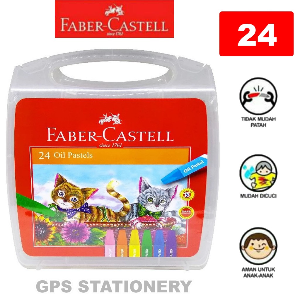 

Crayon Faber Catell 24 Warna / Hexagonal Oil Pastel Eco 24 Warna