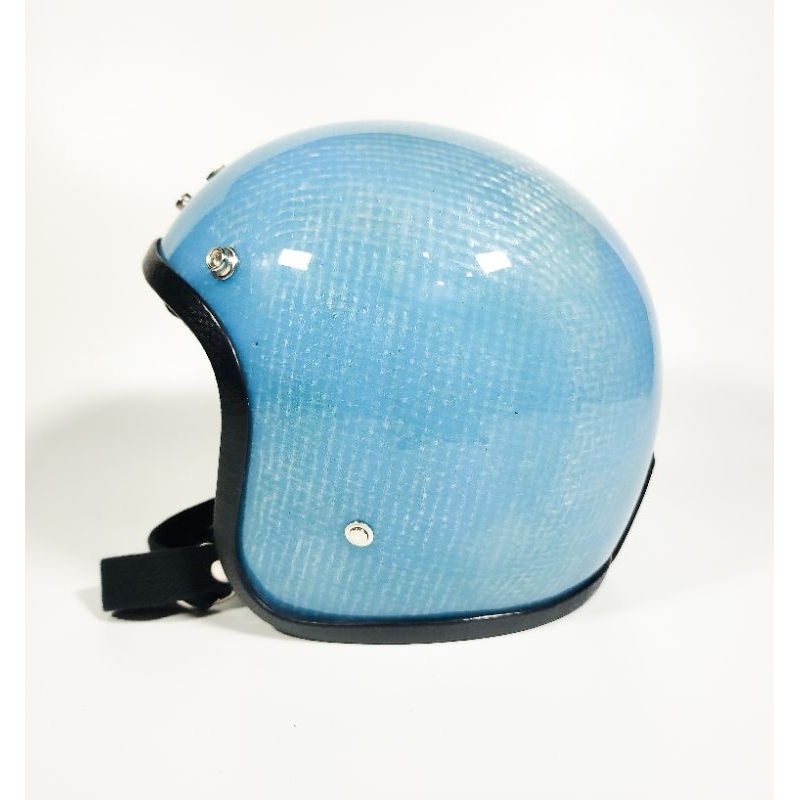 Helm Slimhead RAW Blue, Helm Vespa, Helm Harley, Helm Chopper Bobber