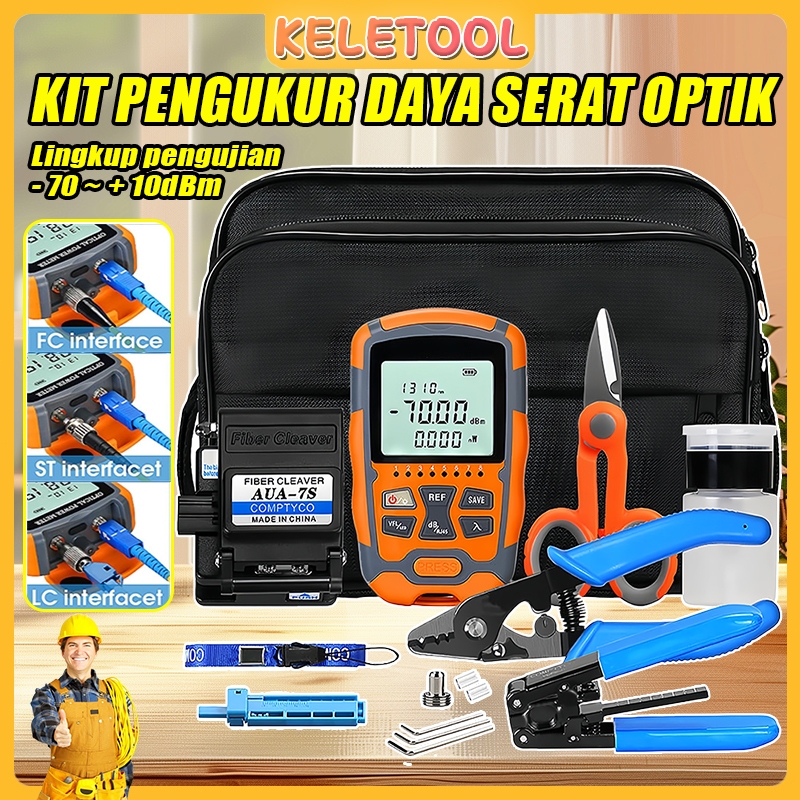 Kit Alat Terminasi Serat Optik Set Alat Las Dingin Kabel Fiber Optik Pengupas Serat Optik Visual Fau