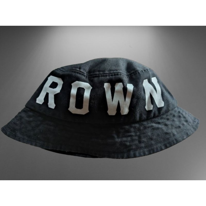 Rowndvsn Bucket Hat - Rown Division Original Topi Nuee Black Second
