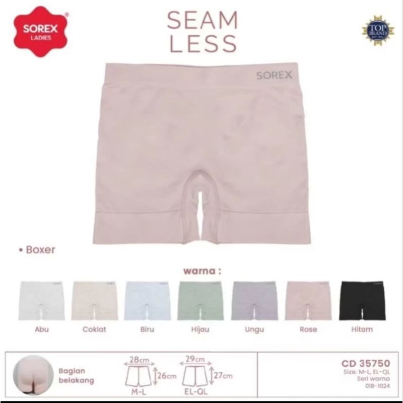 Celana dalam boxer wanita seamless rajut sorex 35750