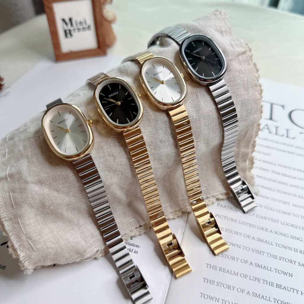 NEW PRODUCT Jam Tangan Wanita Rantai Warna Silver Gold Jam Cewek Strap Elegan Mewah Emas Korea