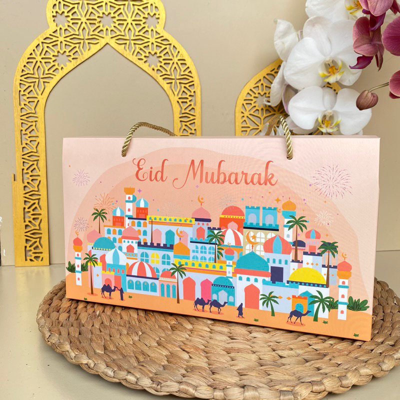 

Eida Paperbag Lebaran Allisha Gable Box Bisa Request Ucapan Free 3 Stiker Toples Paperbag Bisa Untuk Mukena Sarung atau Hampers Lain