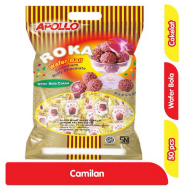 

Apollo Roka Wafer Bola Cokelat 50pcs/Roka Bola Cokelat Murah/Roka Murah/Cokelat Murah