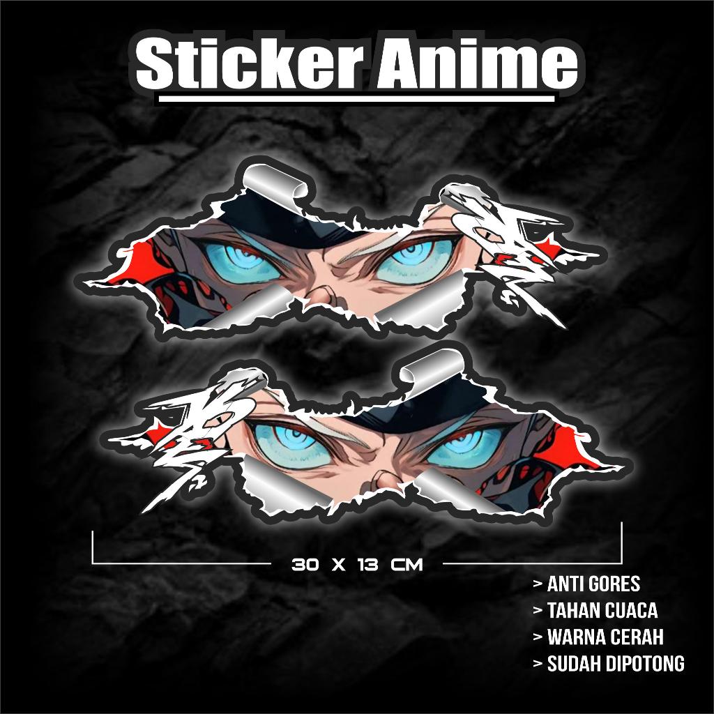 GOJO SATORU JUJUTSU KAISEN UNIVERSAL STIKER ANIME UNTUK MOTOR.MOBIL PC LAPTOP DLL