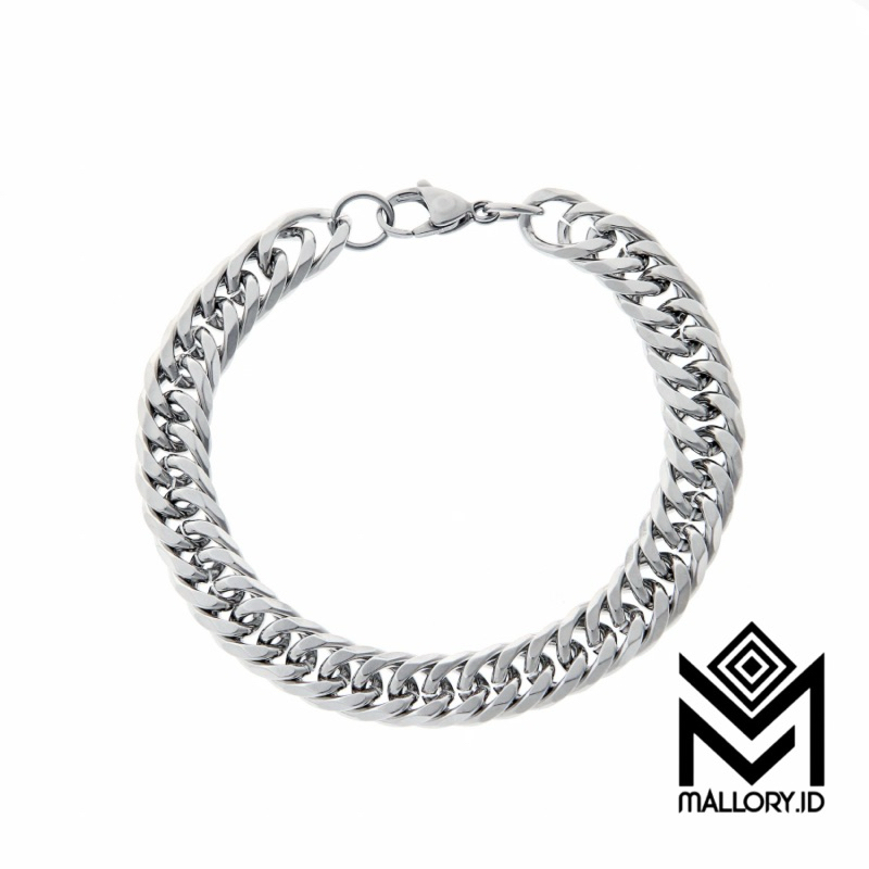 Gelang Pria Wanita Titanium Rantai cowok cewek keren anti karat bangle ori original