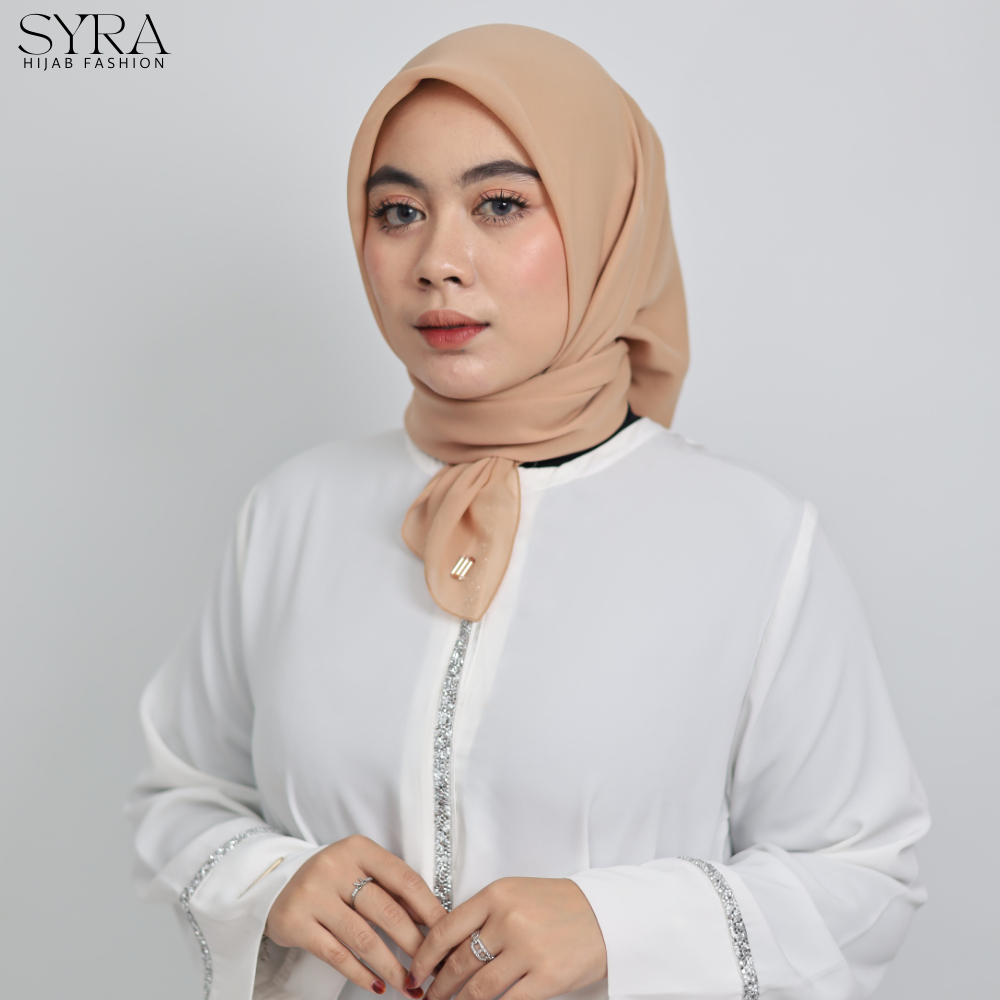 SYRA Hijab Segi Empat Bella Square Premium Coklat Susu