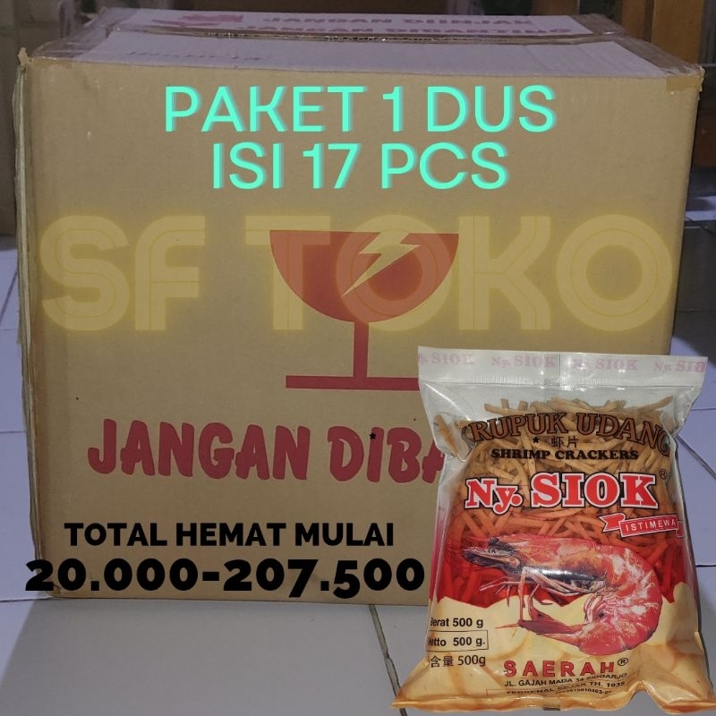 

(Lebih Hemat) Paket 1 dus Ny Siok / Ny. Siok Udang Stik isi 17 PCS