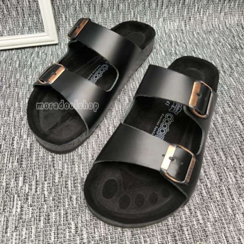 Sandal kulit tali dua/ sandal kulit pria