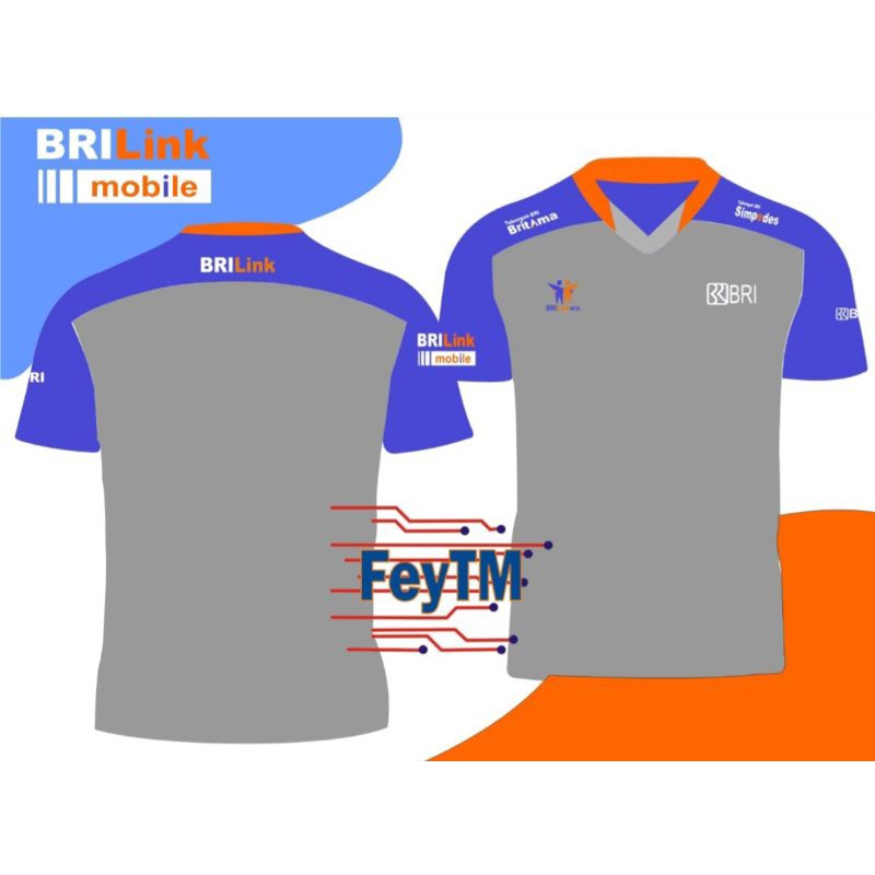 kaos brilink combed 24s edc brilink size yang tersedia XL dan XXL