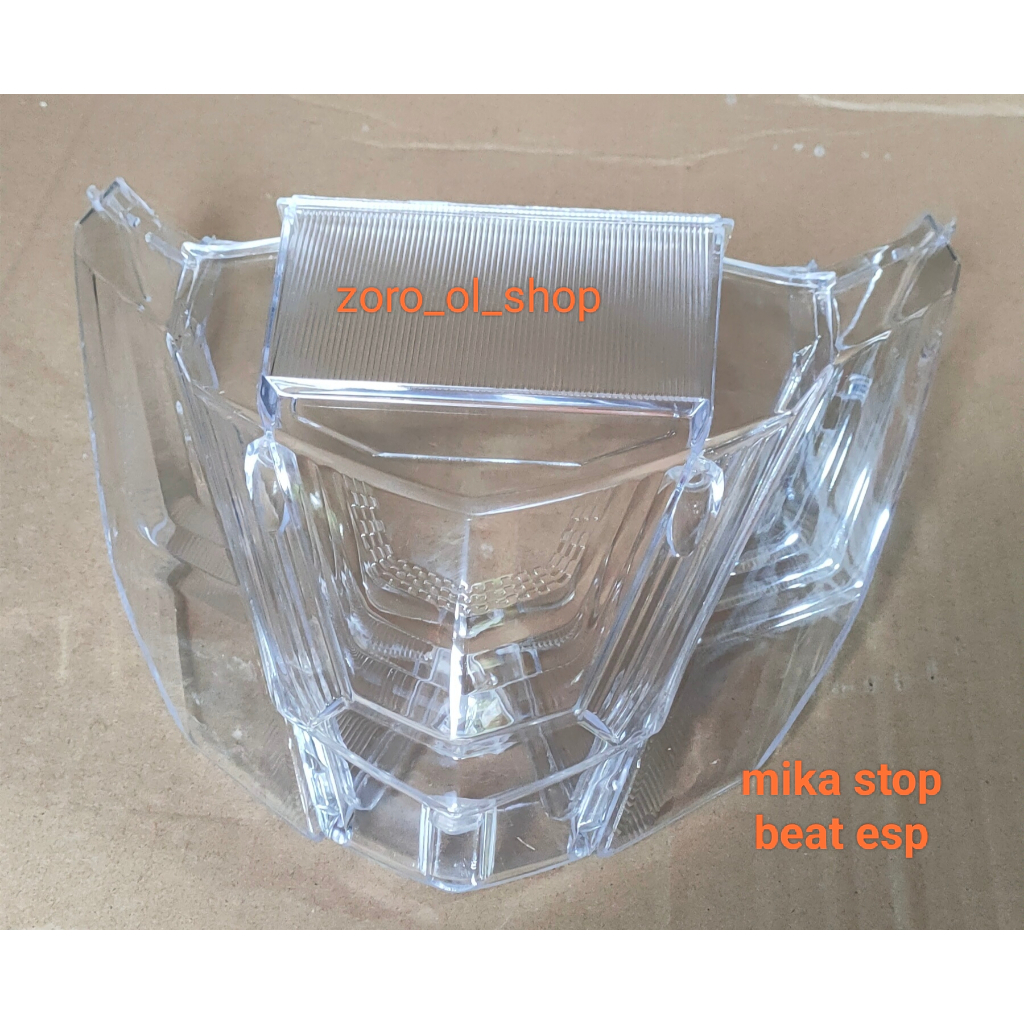mika lampu stop belakang beat esp mika bening merek zoro/ 1 set mika stop+sen belakang beat esp