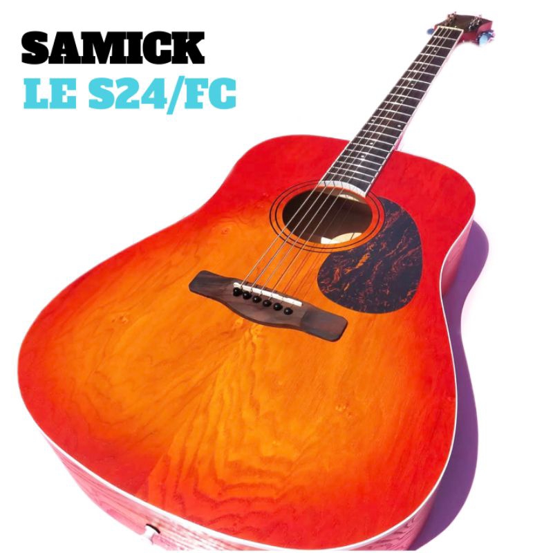Gitar Akustik Samick LE S24 Faded Cherry Dreadnought 41inch