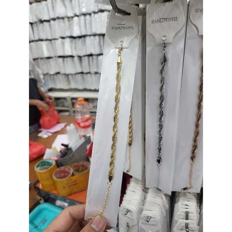 gelang ayu ting-ting  kepang susut titanium fashion elegan wanita/gelang belut viral terbaru