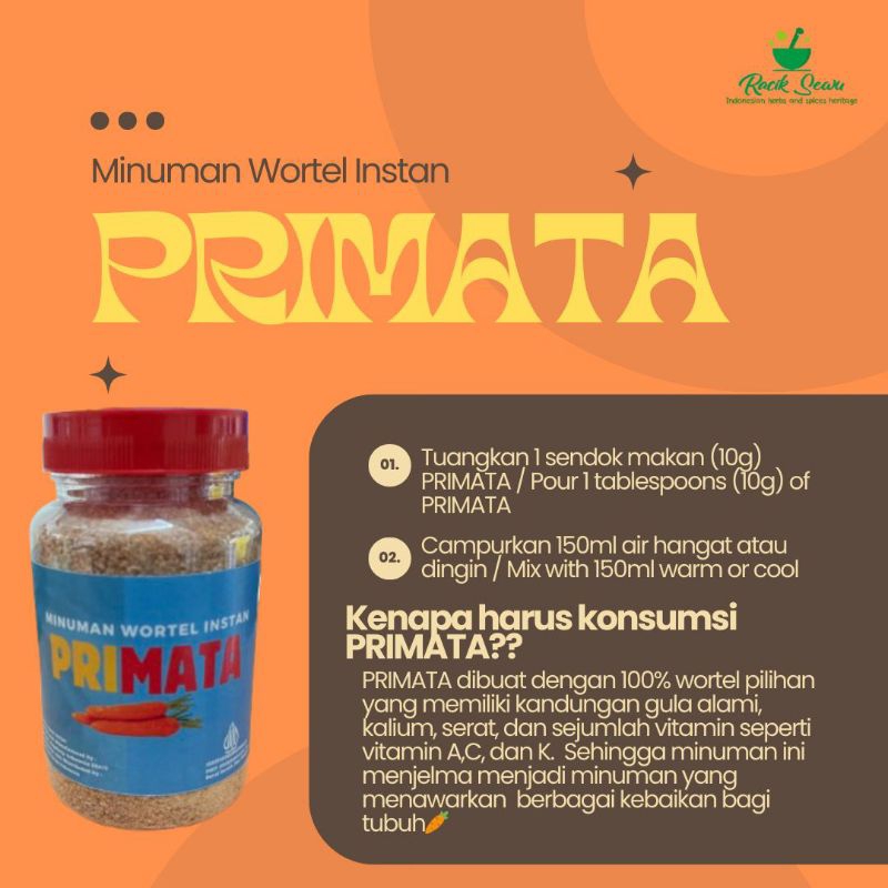 

MINUM WORTEL INSTAN PRIMATA 100% MANJUR