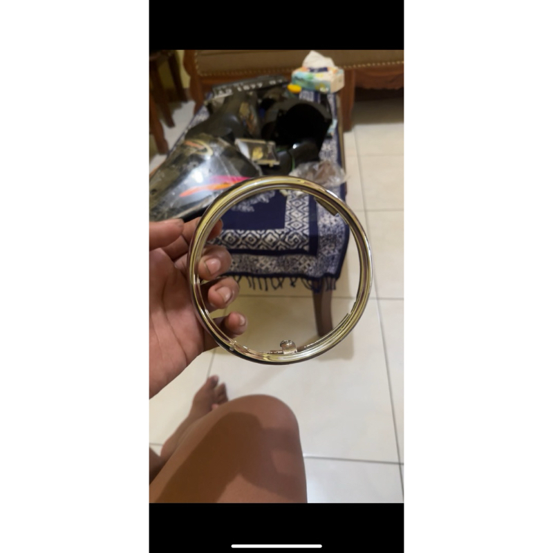Ring Lampu C70 Original Chrome Mengkilat