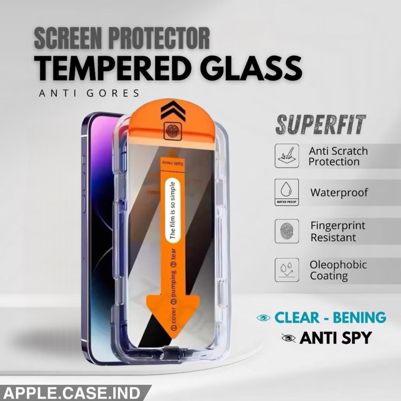 Tempered Glass ANTI SPY PRIVACY & HD CLEAR Easy Fit Screen Protector Anti gores for iPhone 7+ 8+ X X