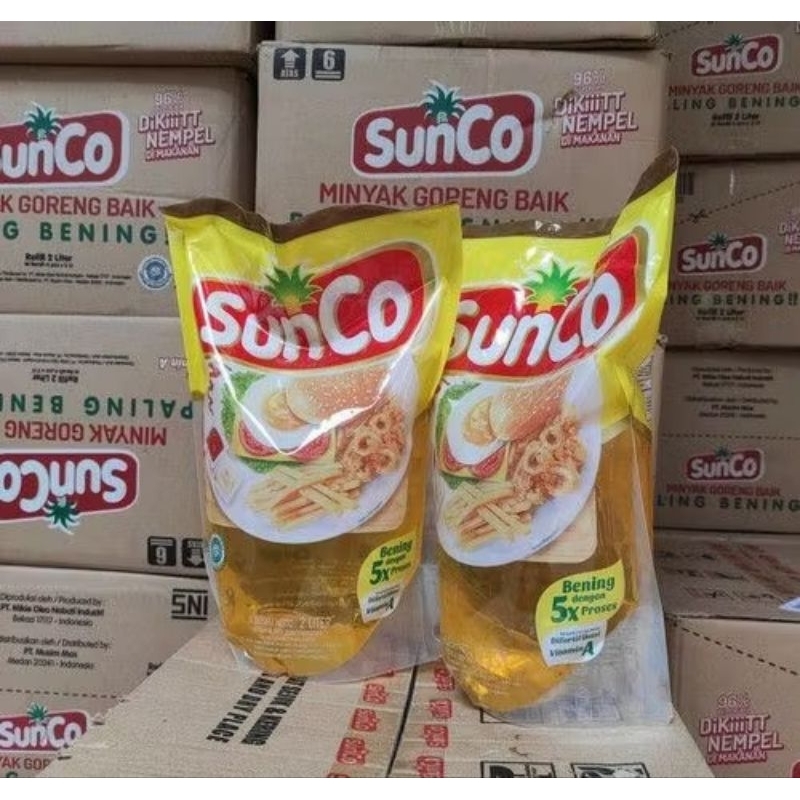 

SUNCO Minyak Goreng 2 Liter Pouch/Refill (Karton 2x6)