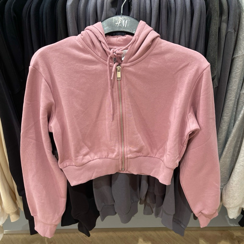 Hoodie H&M Woman CROP zipper pink