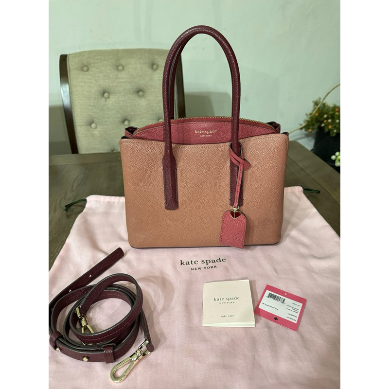 Kate Spade Bag  100% Ori Preloved Margaux Medium Satchel Owl / Multi ( Nego )