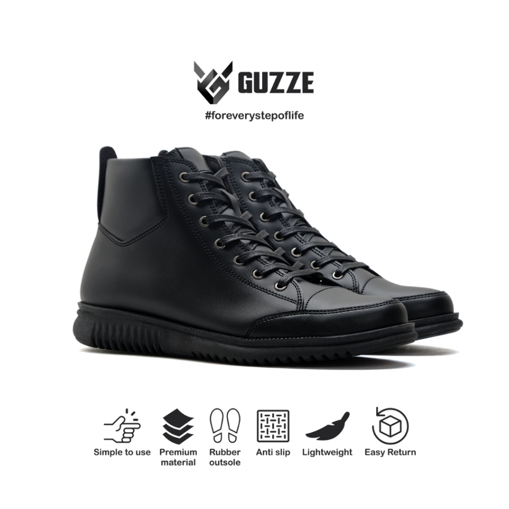 KODE C77Y Sepatu Boots Casual Pria Guzze Dexter Risleting