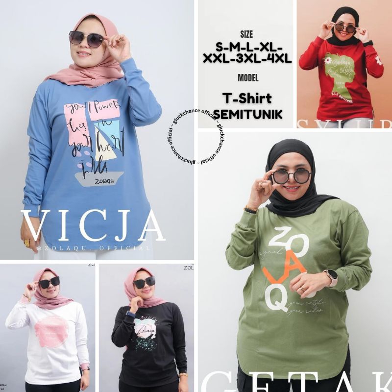 BAJU ATASAN KAOS DISTRO ZOLAQU POLOS TSHIRT PUTIH KATALOG LENGKAP TEBAL ZLQ WANITA LENGAN PANJANG KO