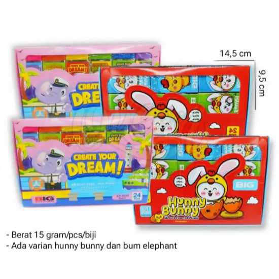 

[ 5 PCS ] Penghapus / Eraser Pensil BIG WARNA BESAR isi 5 pcs Dust Free