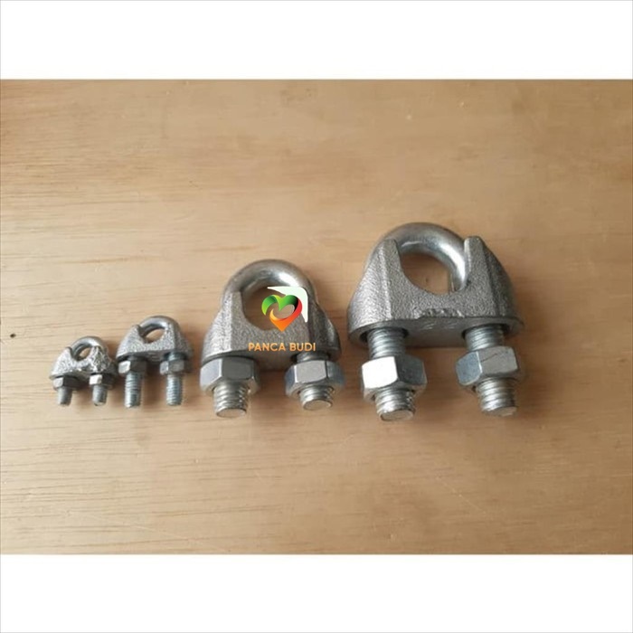 KUKU MACAN Clamp Klem Tali Kawat Baja Kabel Seling Sling 6 MM 5/16"