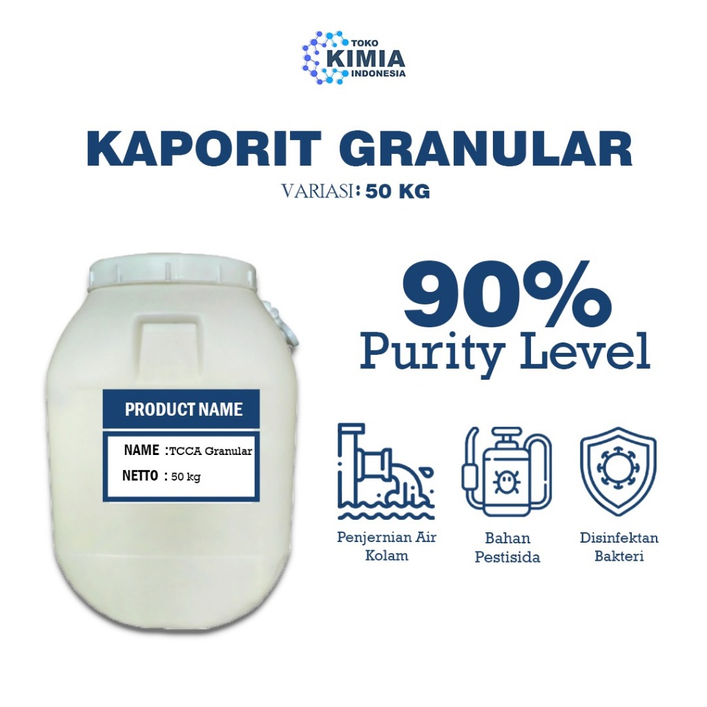 Kaporit granular 90% 50kg / TCCA granular 90% kolam renang / Kaporit penjernih air