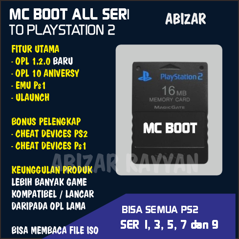 MC BOOT ALL SERI UNTUK SEMUA PS2 BONUS CHEAT DEVICES