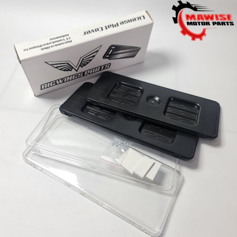 Sale Dudukan Plat Nomor Mika Akrilik (Bigwings) - Dudukan Cover Plat Nomor Tutup Plat Nomer Motor