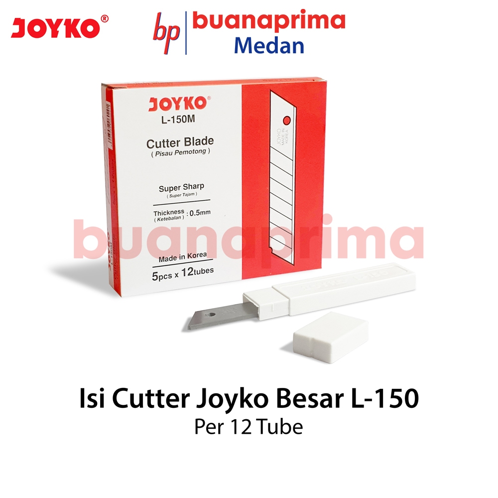 

ISI CUTTER JOYKO L-150 Besar per 12 Tube Anak Pisau Pemotong Blade