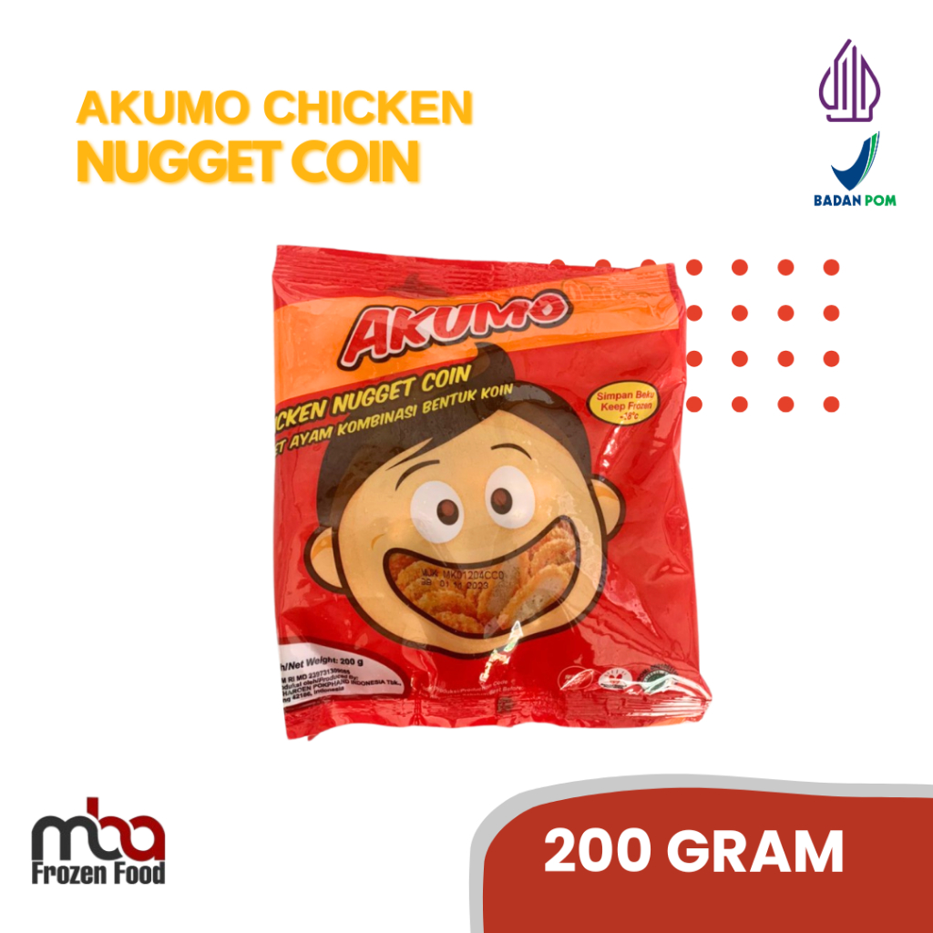 

AKUMO Nugget Coin 200gr /Nugget /AyamTepung /Frozenfood /Nugget Ayam /Makanan Siap Saji /Makanan Beku /Ayam Goreng /Beku /Ayam Beku