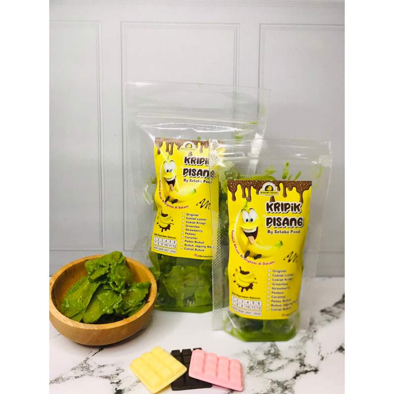 

kripikpisang greentea pouch bening 100gr
