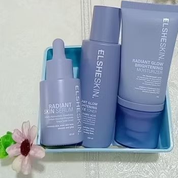 ELSHESKIN | Serum radiant glow brightening, Toner Radiant glow brightening, moisturizer Radiant glow