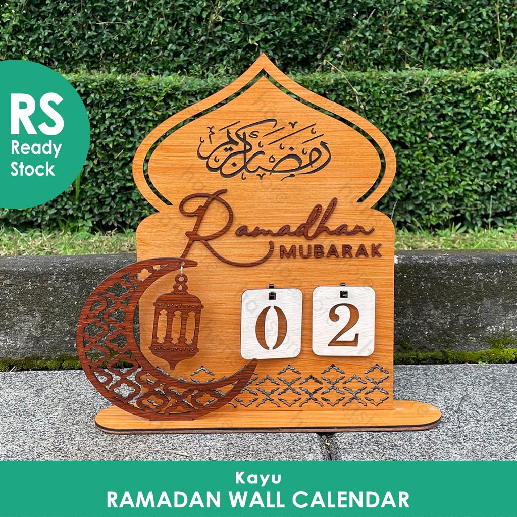 

RS 34 x 36 cm Kalender Ramadan / Wood Ramadhan Calendar Days of Ramadhan / Eid Decor / Ramadan Eid / Kalender EID