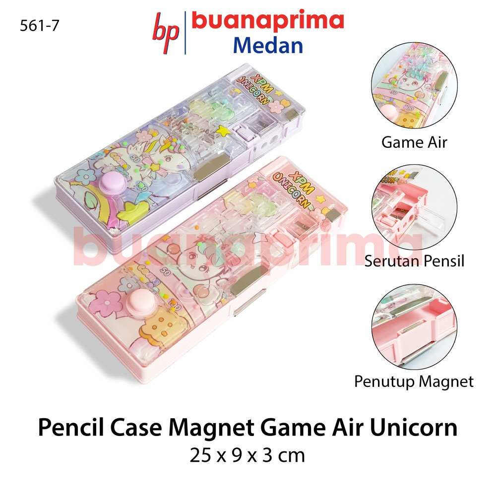 

Pencil Case Magnet XPM-561-7 GAME AIR UNICORN 2 Pintu Kotak Pensil Rautan Karakter Lucu