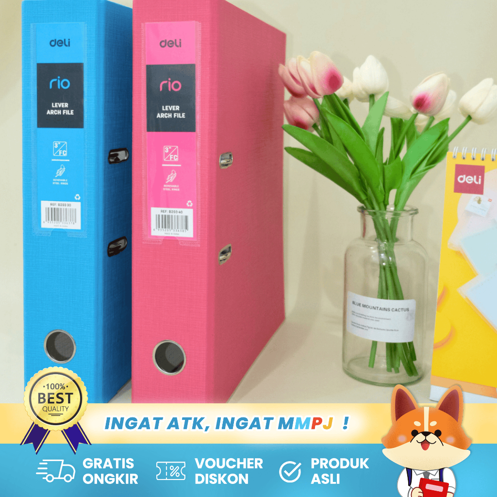 

Deli Ordner Folio F4 Lever Arch File Tempat Penyimpanan Dokumen Berkas WB20330