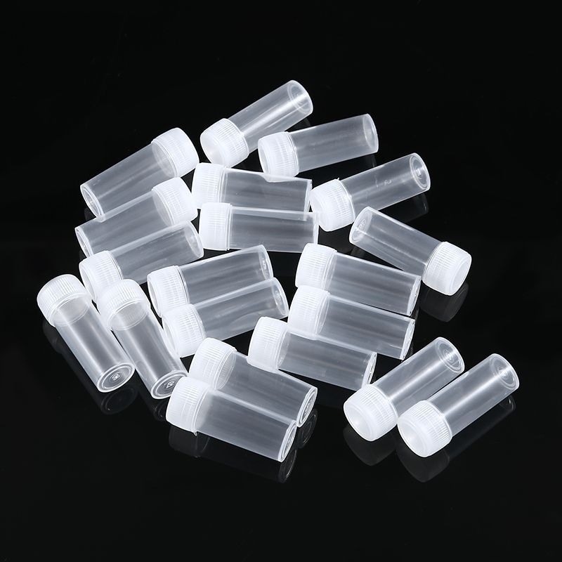 Delova 50pcs/Set Botol Sampel 5ml Botol Sampel Wadah Toples Sampel Toples Botol Mini Sample Bottle