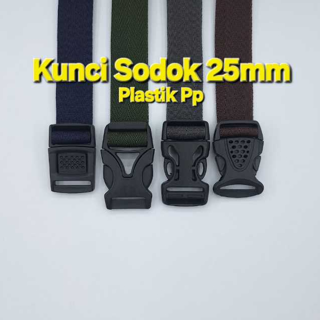 Buckle Plastik PP Lokal - Kunci Sodok 25mm      - SW1