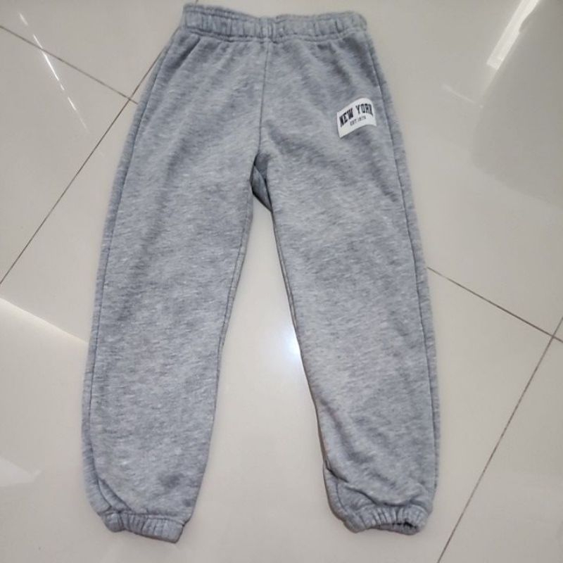 preloved long pants anak unisex girl boy zara kids size 7 122 grey celana panjang anak laki perempua